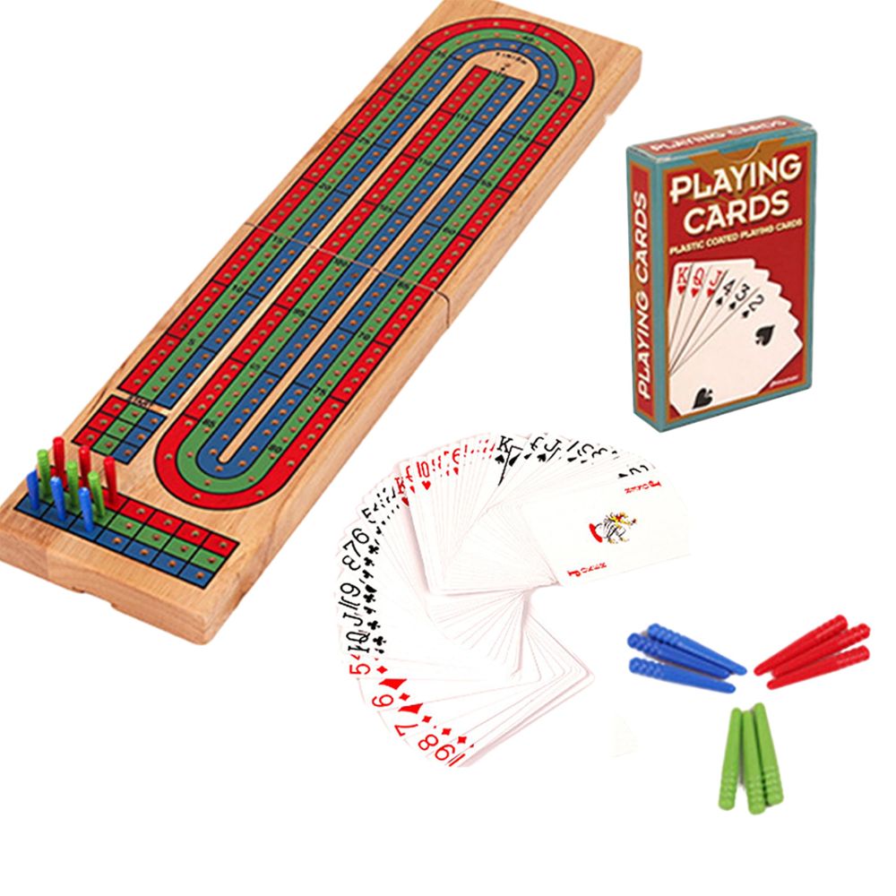 Board Game War - 나무 소재의 크리비지 게임 보드, 내장형