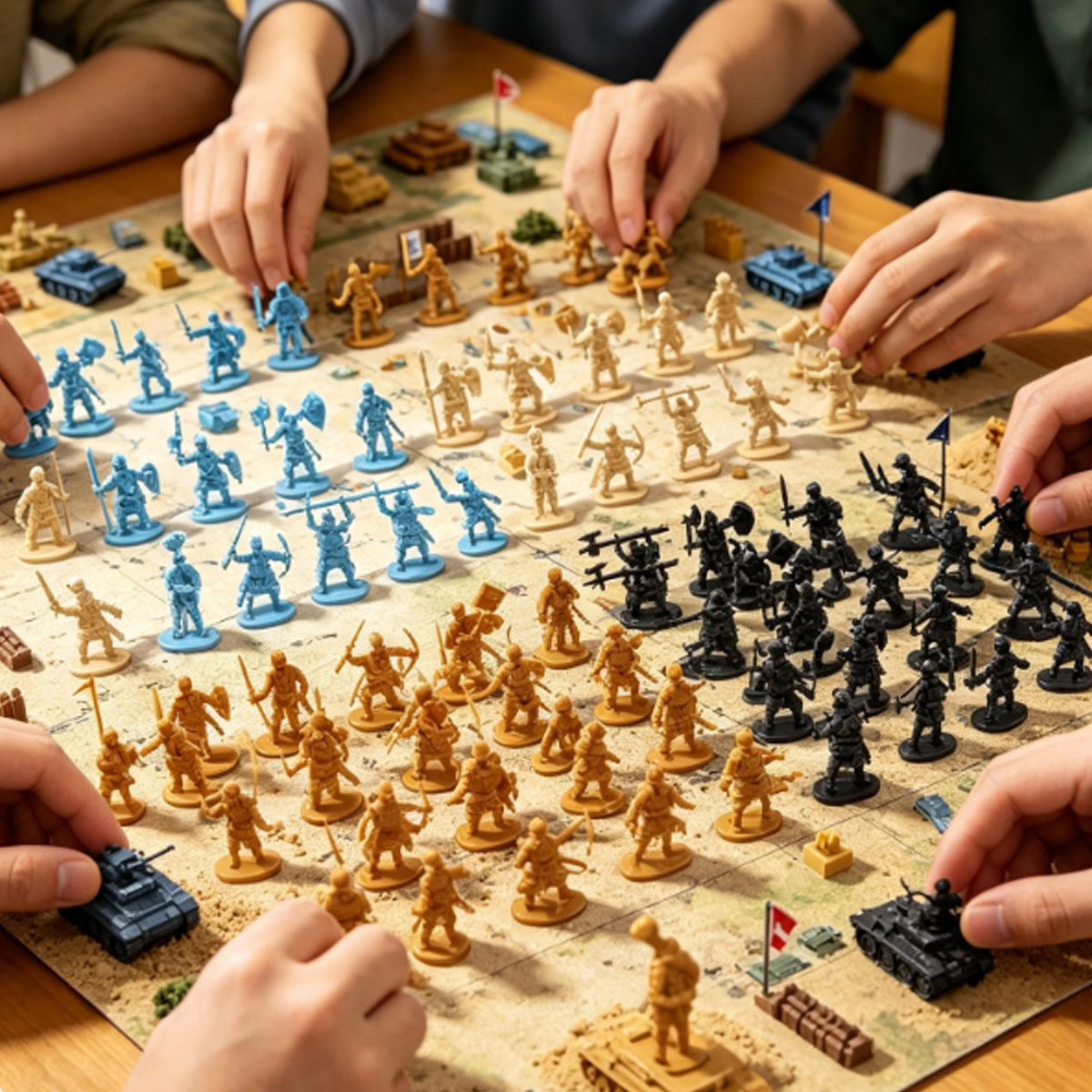 Board Game War - 24개 미니어처 중세 병사 모델 –