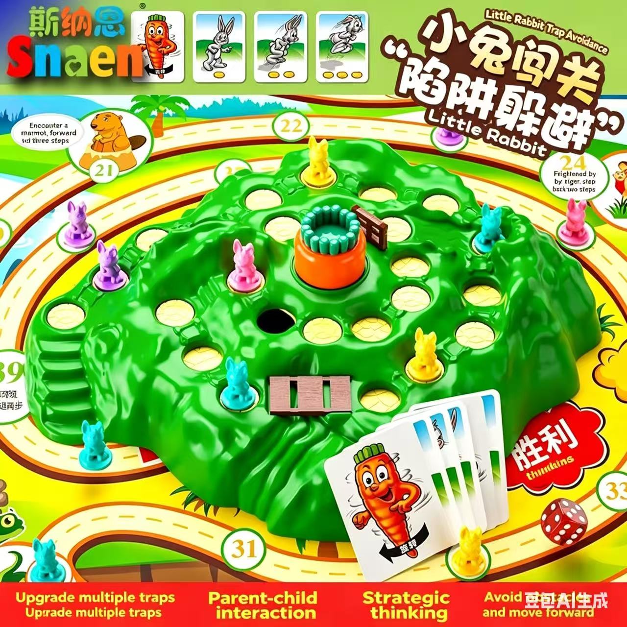 Board Game Land - 핫세일 재미있는 장난감 토끼잡이 게임 업그레이드된