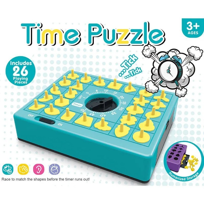 Board Game Land - 어린이 타임보드 퍼즐 교육용 테이블 장난감