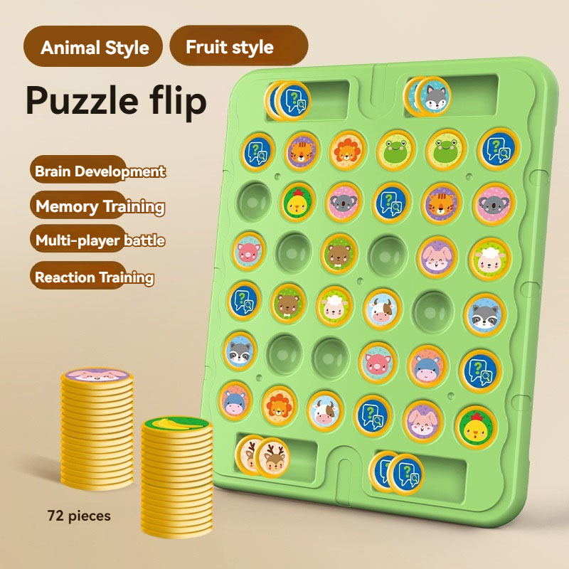 Board Game Flip 7 - 새로운 동물 플립 체스 보드 게임