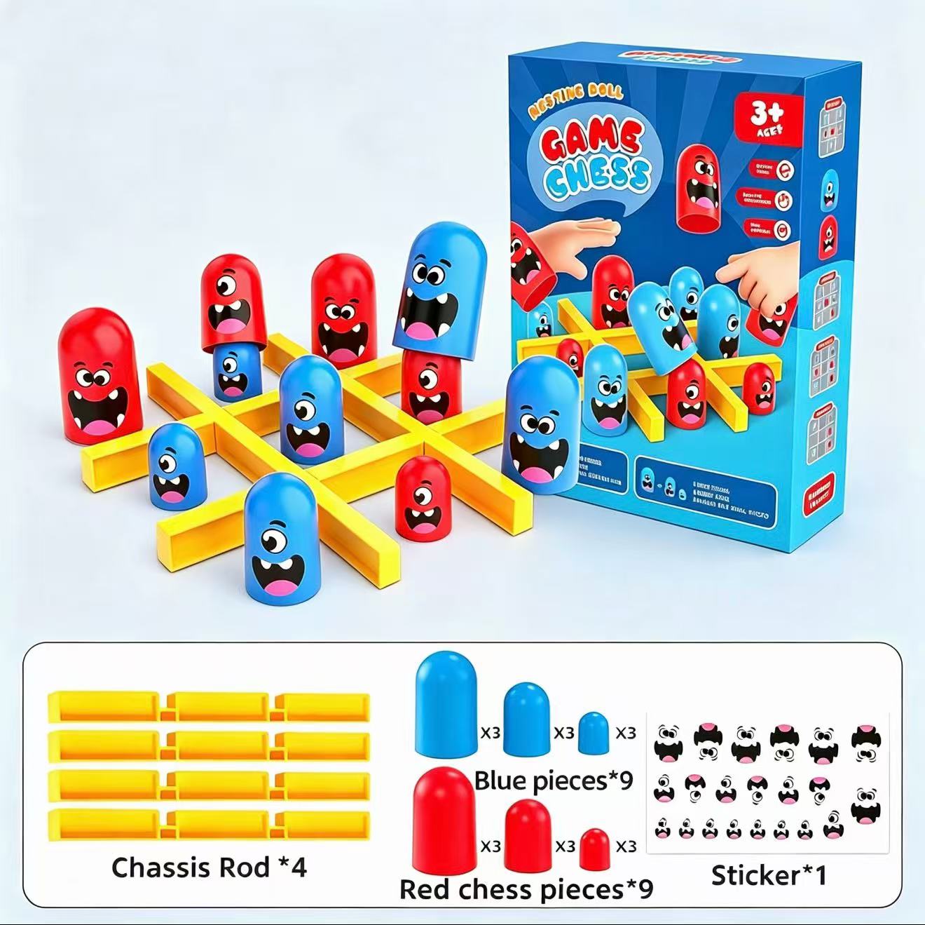 Board Game Arena - 틱택토 이트앤비사이즈 스태킹 컵 듀얼 배틀