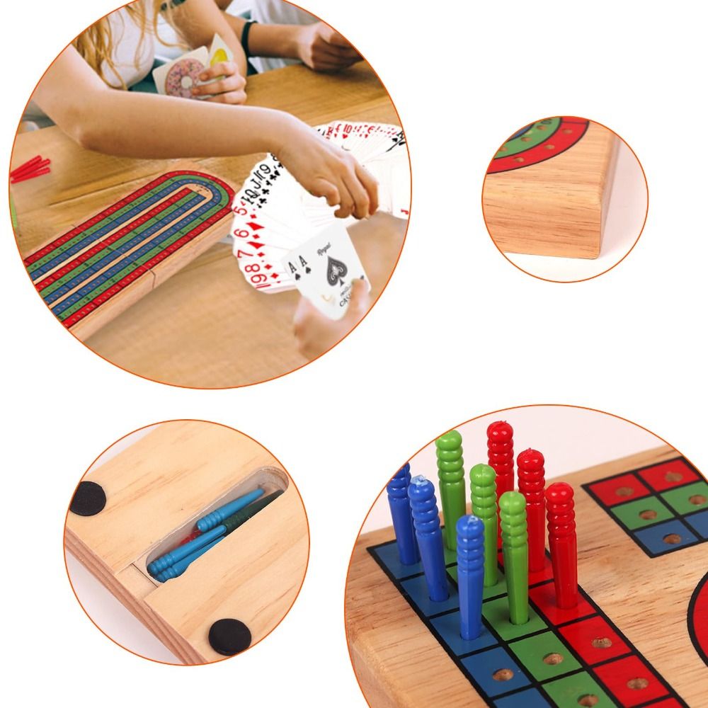 나무 소재의 크리비지 게임 보드, 내장형 보관 공간이  - Board Game War 리뷰 및 가격