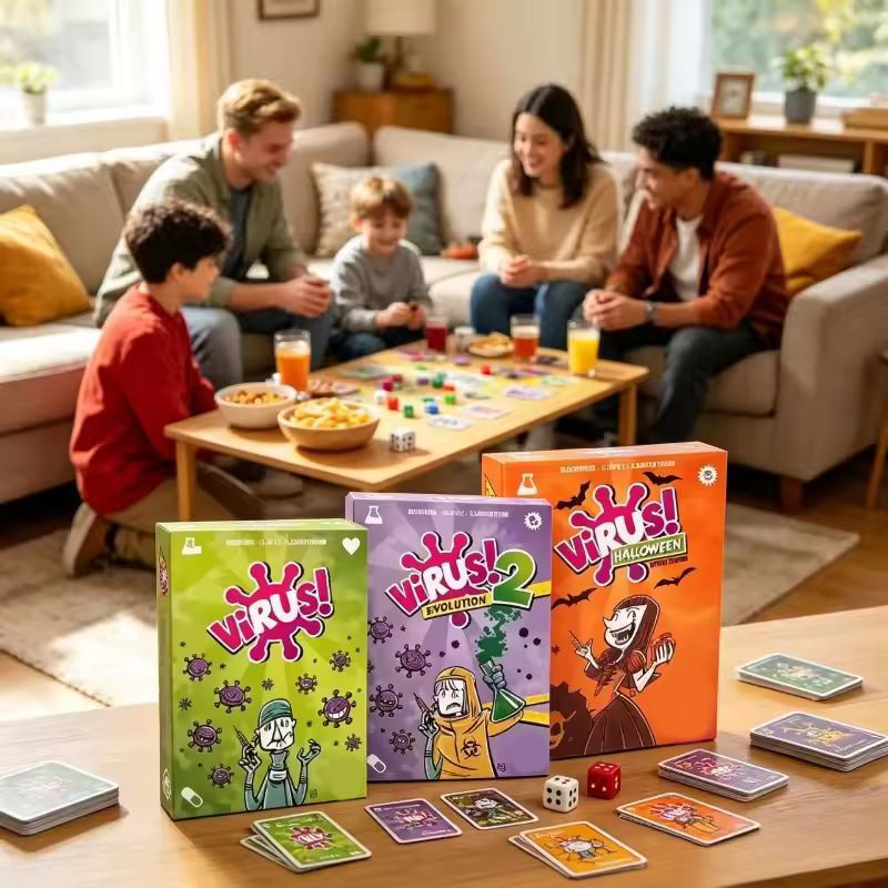흥미로운 바이러스 카드 게임 & 바이러스 에볼루션 2, - Board Game Virus 리뷰 및 가격