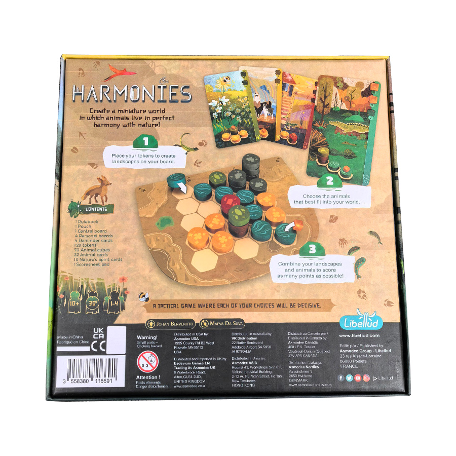 하모니 - 보드 게임 - 동물을 위한 풍경 및 서식지  - Board Game War 리뷰 및 가격